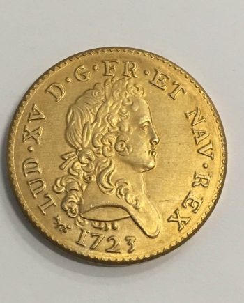 Позлатена Френска монета Louis d'Or - Louis XV 1723 ZFR0001