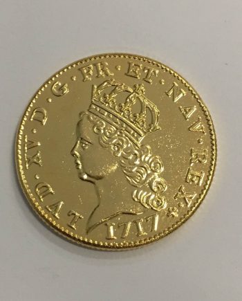 Позлатена монета Louis XV - Double louis d'or de Noailles 1717 ZFR0003