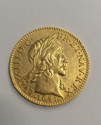 Позлатена монета Louis d'or 1641 LVD XIII ZFR0004