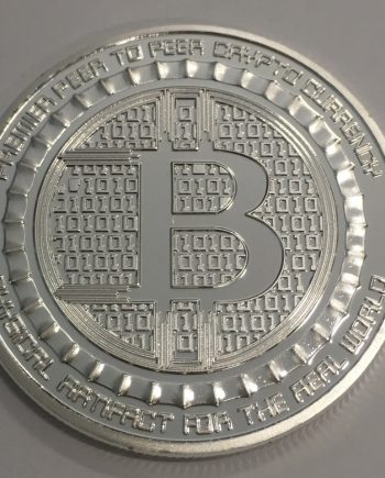 Посребрена монета Биткойн мрежа номер 3 DS0025