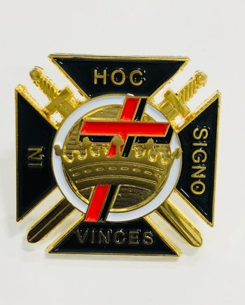 Масонска значка 61 In hoc signo vinces red ZM0061