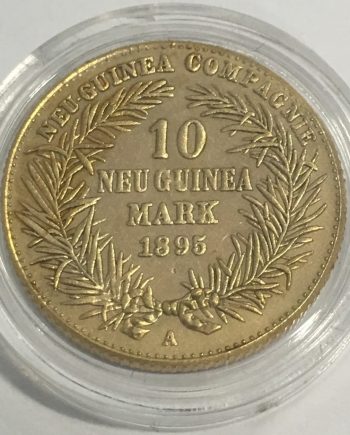 Позлатена монета 10 марки 1895 г. Нова Гвинея DZ0046