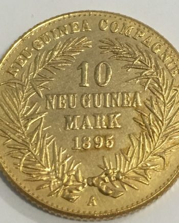 Позлатена монета 10 марки 1895 г. Нова Гвинея DZ0047