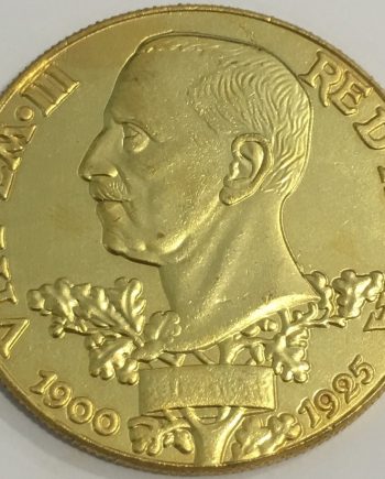 Позлатена монета 100 лири 1925 г. Италия DZ0052