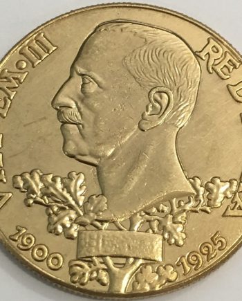 Позлатена монета 100 лири 1925 г. Италия 2 DZ0054