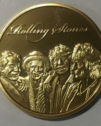 Позлатена монета Rolling Stones 1962-2014 г. DZ0060