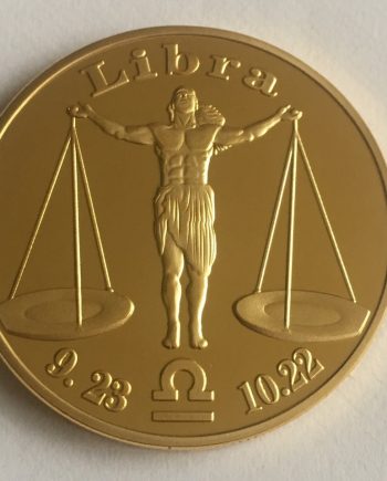 Позлатена монета зодия ВЕЗНИ DZ0076