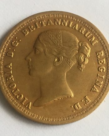 Позлатена монета Виктория 1891 г. ZANG0034