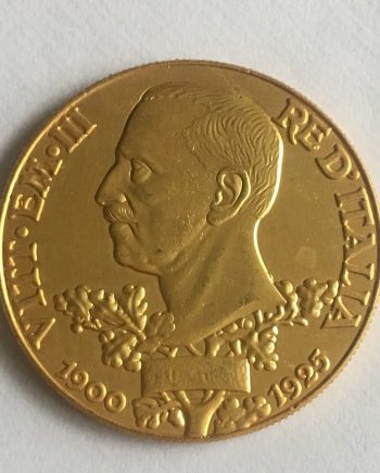 Позлатена монета 100 лири 1915-1918 г. ZANG0036